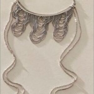 Elegant Silver Chain  with rhinestones choker necklace